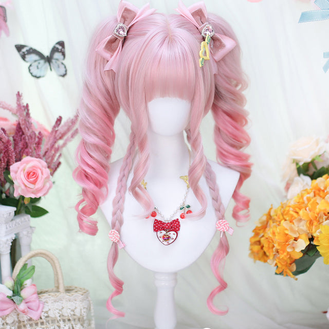 Pink gradient cosplay wig KW100