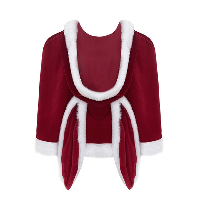 Velvet Christmas Bunny Suit SD32