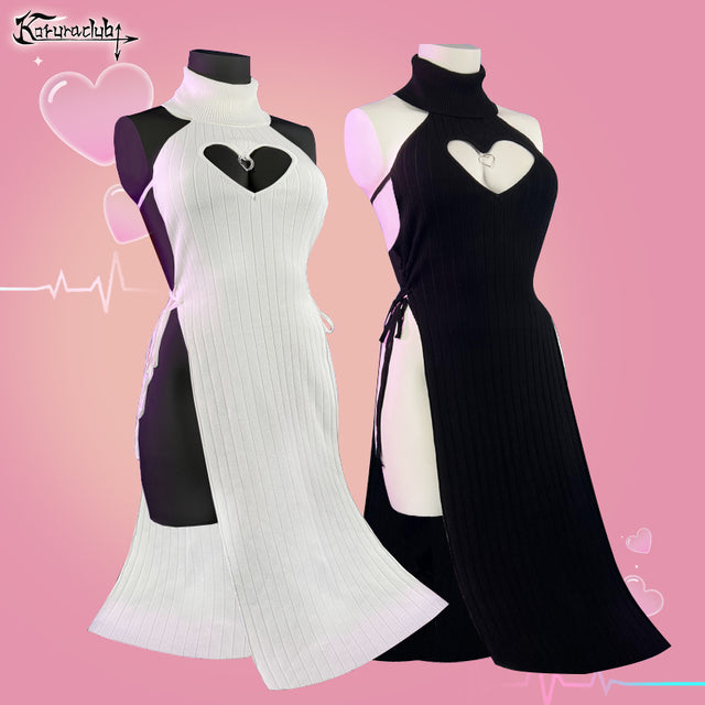 Plus Size Heart-Shaped Cheongsam KO59