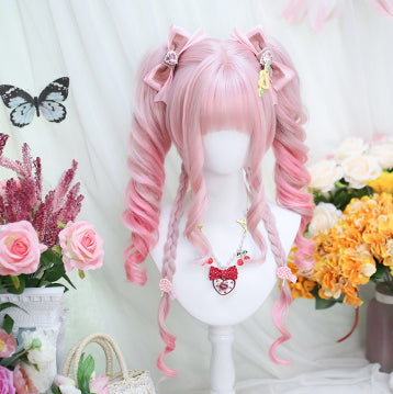 Pink gradient cosplay wig KW100