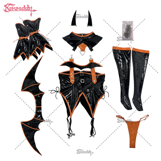 Halloween Pumpkin Enchantress Cosplay Lingerie KO24(6-Piece Set)