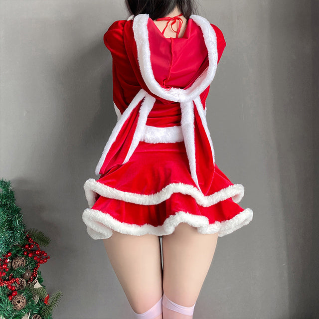 Velvet Christmas Bunny Suit SD32